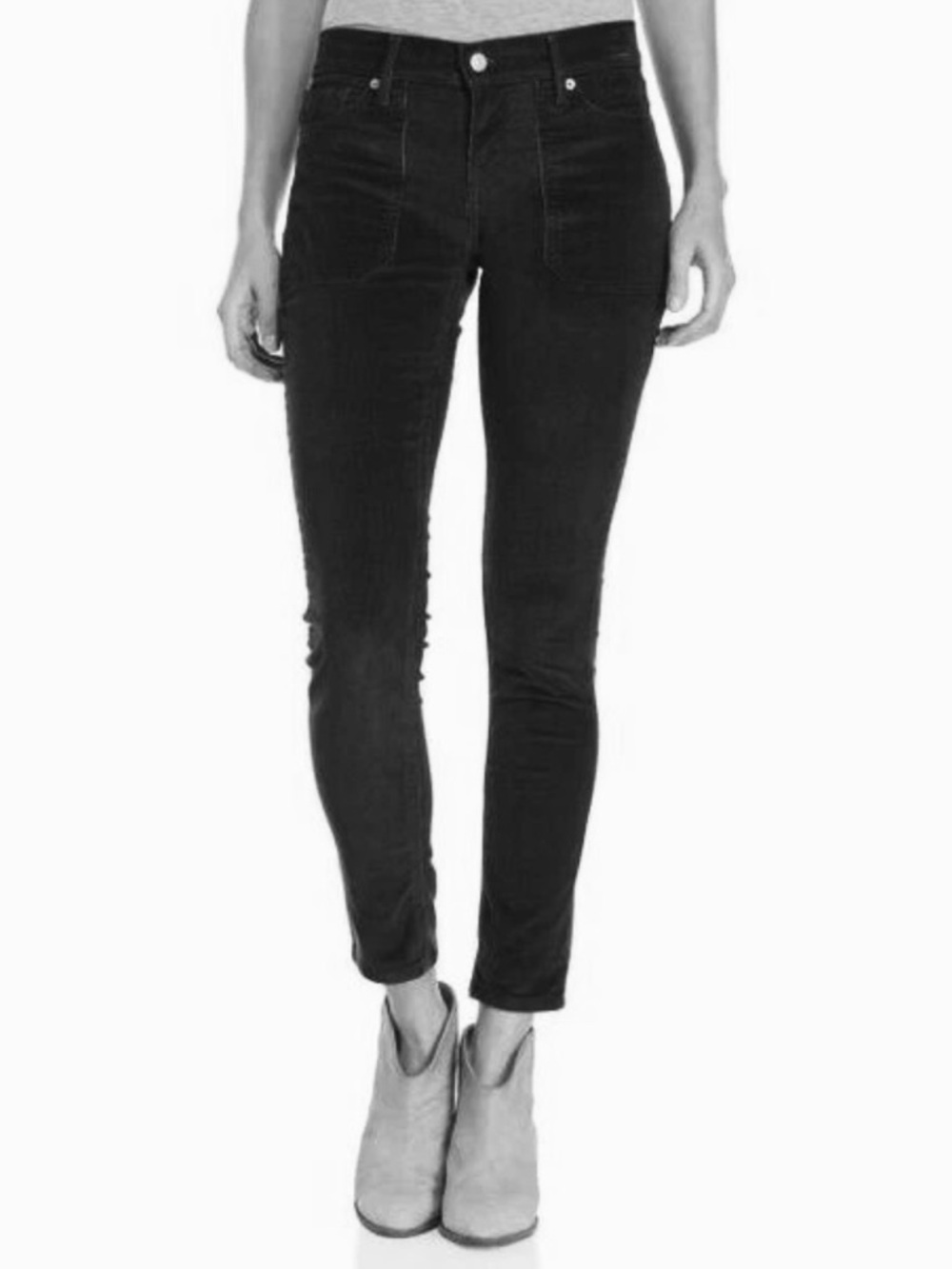 Levi's Women’s Corduroy Surplus Skinny Jeans in Black 29R Mid-rise